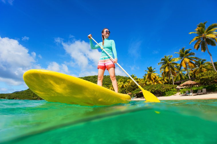 board shorts and rash guard